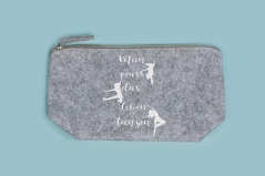 filztasche grau mit spruch